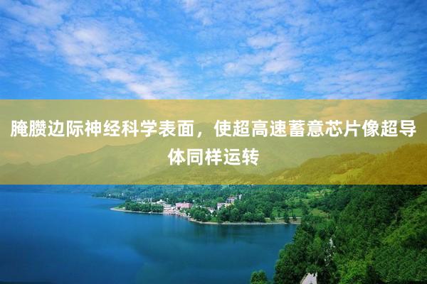 腌臜边际神经科学表面，使超高速蓄意芯片像超导体同样运转