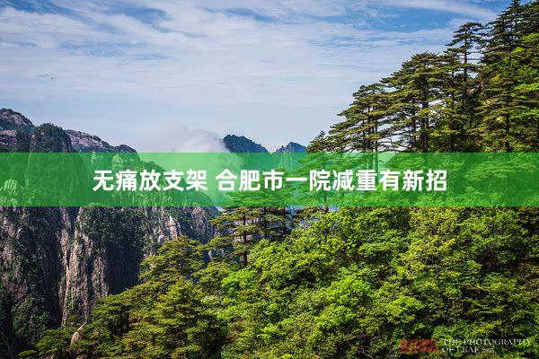 无痛放支架 合肥市一院减重有新招