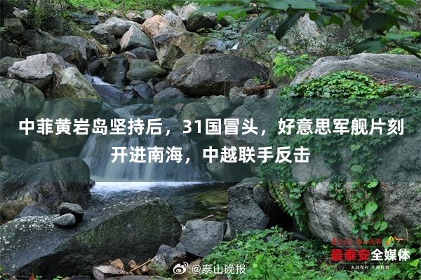 中菲黄岩岛坚持后，31国冒头，好意思军舰片刻开进南海，中越联手反击